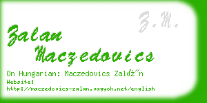 zalan maczedovics business card